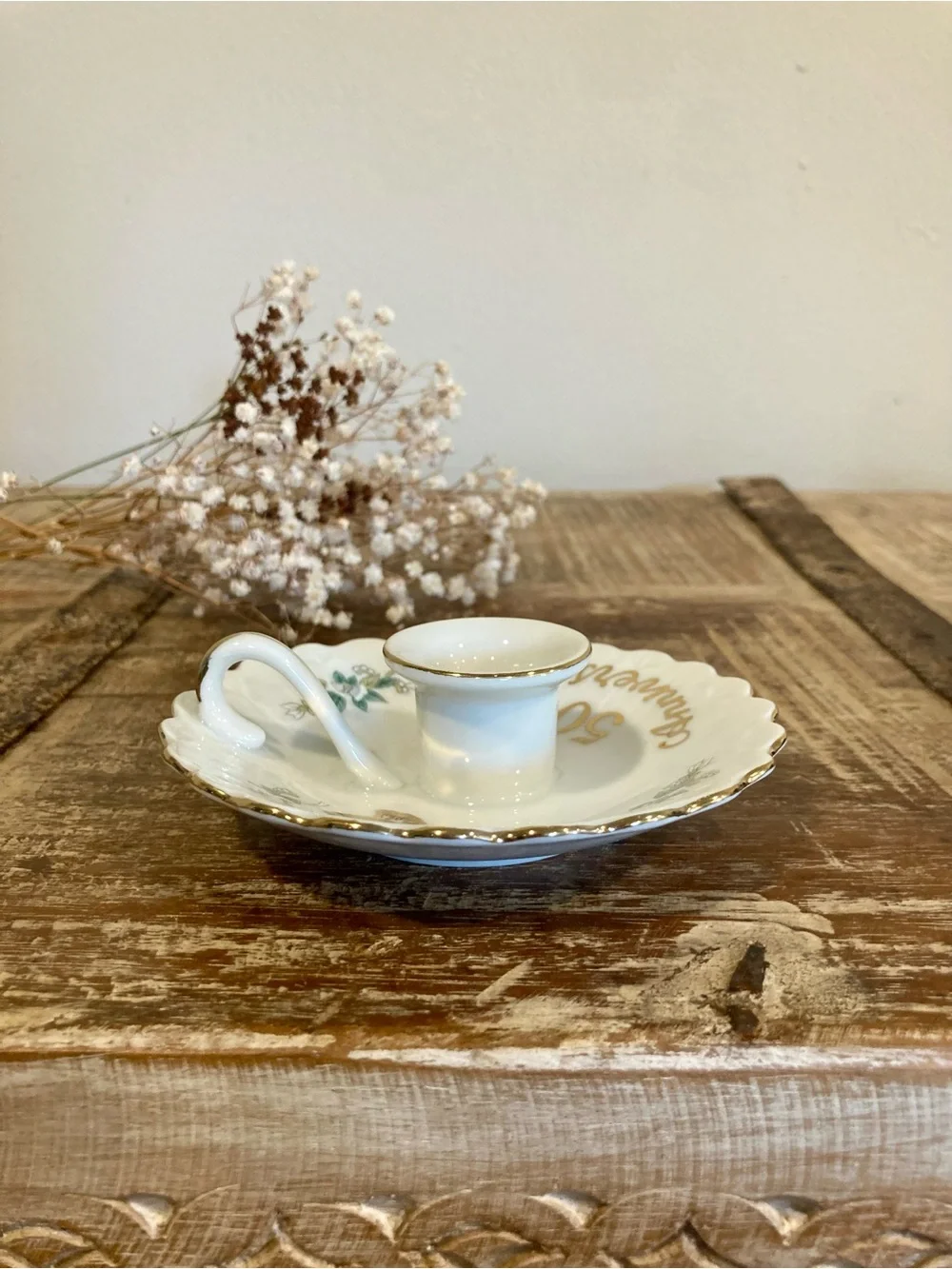 Vintage ceramic candleholder